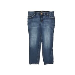 Lee Regular Fit straight Leg Mid Rise Women's size 18WP Dark Blue Denim jeans